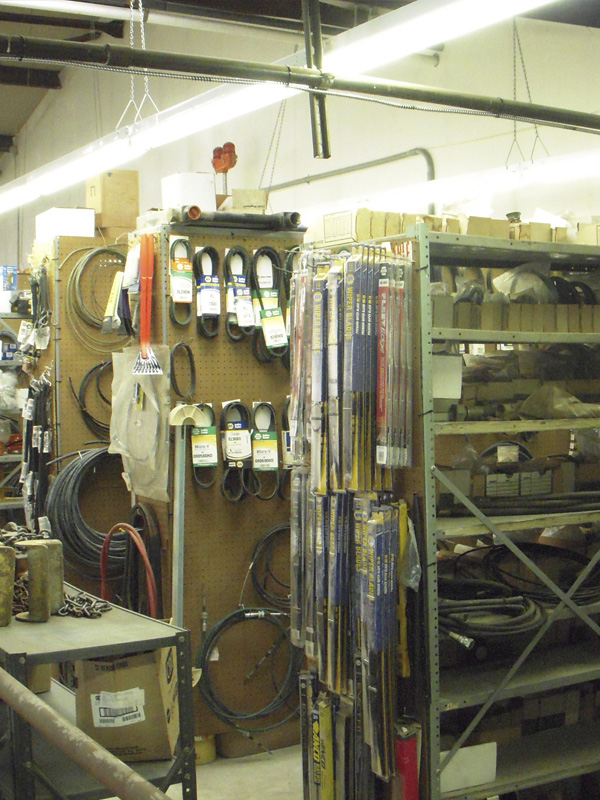 Photo of stocked crane parts